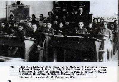 classe de monsieur Piechon en 1926